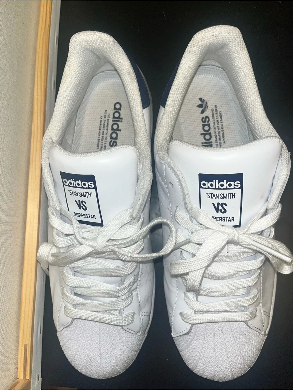 adidas White Stan Smith VS Superstar Men's Sneakers